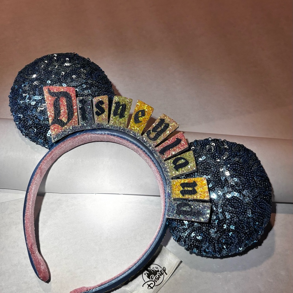 Disney Blue Sequin Mickey Ears Headband